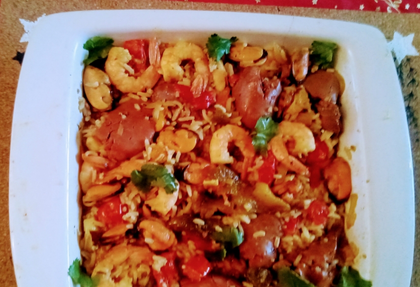 Paella revisitée  à l'indienne