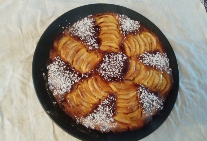 Tarte aux pommes en étoile